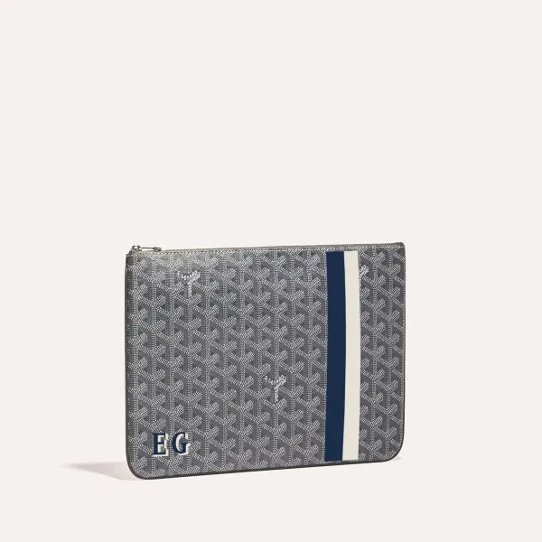Sénat MM Pouch Stripes and Initials