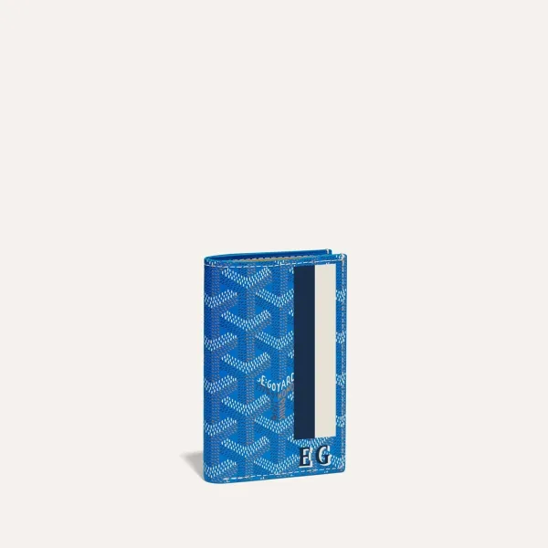 Saint-Pierre Card Wallet Stripes and Initials