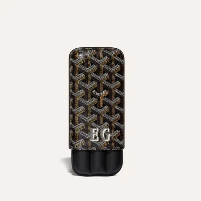 Churchill 3 Cigar Case Initials