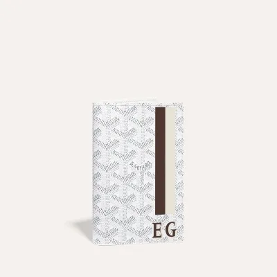 Grenelle Passport Cover Stripes and Initials