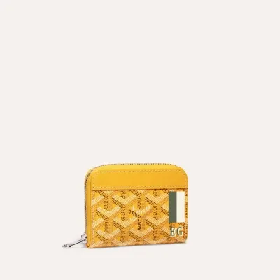 Matignon Mini Wallet Stripes and Initials