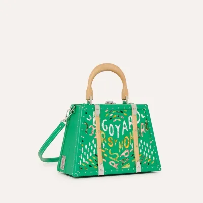 Saïgon Mini trunk bag marquetry