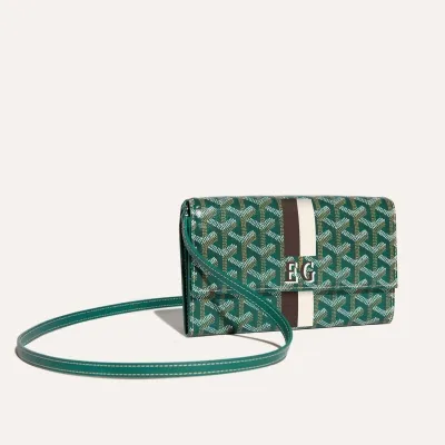 Varenne pouch-wallet stripes and initials