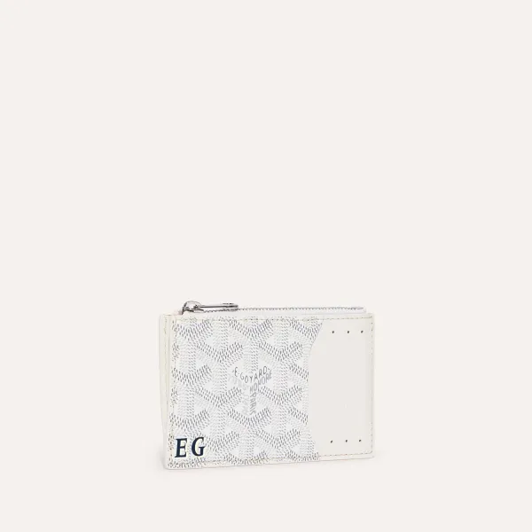 Bourbon zipped card holder Initials