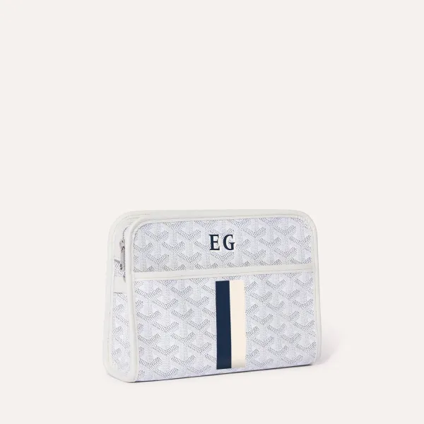 Jouvence PM toiletry bag Stripes and Initials