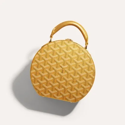 The Alto Hatbox Trunk Bag - Gold