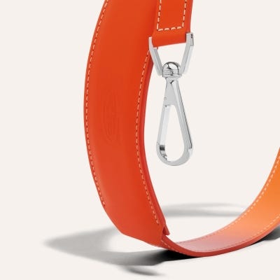 BANDOULIERE CUIR MM Orange