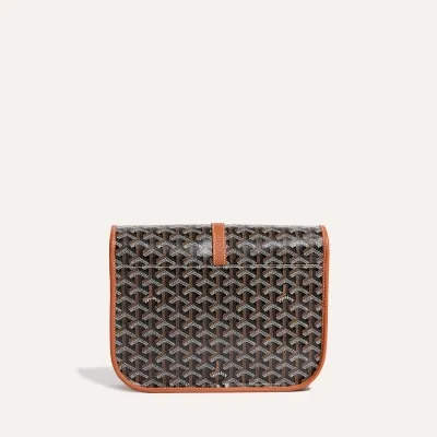 Belvédère MM bag Stripes and Initials - Black & Tan