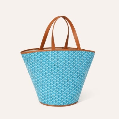 SAC BELHARRA BLEU TURQUOISE Turquoise & Tan