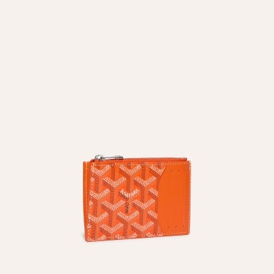 PORTE CARTES ZIPPE BOURBON Orange