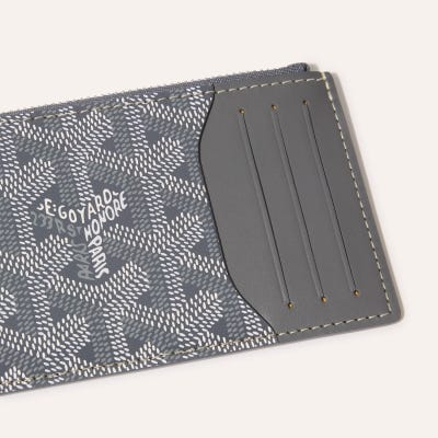 PORTE CARTES ZIPPE BOURBON Grey