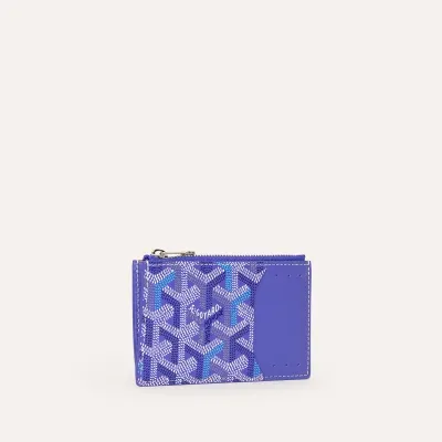 Bourbon zipped card holder multicolored - Multicolored Blueberry Purple