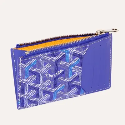 Bourbon zipped card holder multicolored - Multicolored Blueberry Purple