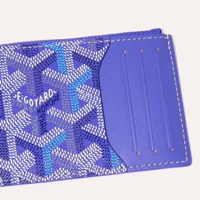 Bourbon zipped card holder multicolored - Multicolored Blueberry Purple