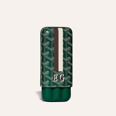 ETUI 3 CIGARES CHURCHILL BANDES INITIALES ECO Green