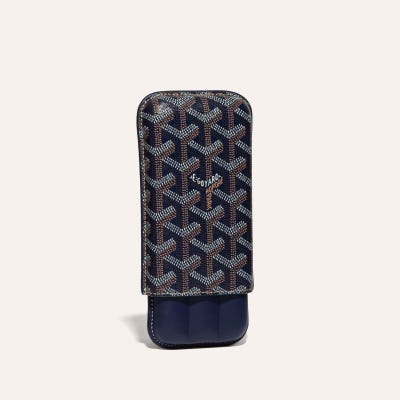 ETUI 3 CIGARES CHURCHILL Navy Blue