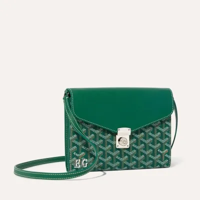 シープルポーチウォレット／イニシャルつき - グリーン