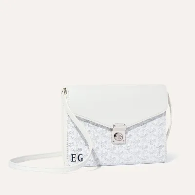 Chypre Wallet-Pouch Initials - White