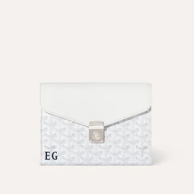 Chypre Wallet-Pouch Initials - White