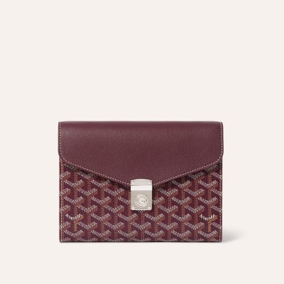 PORTEFEUILLE POCHETTE CHYPRE PM バーガンディ