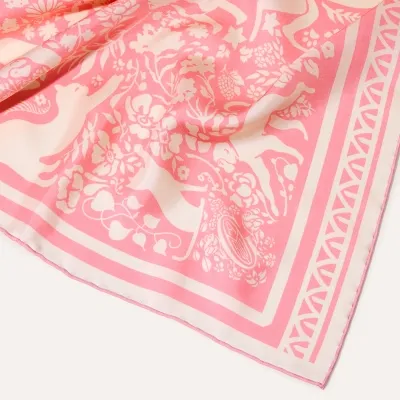 Jeux d'Animaux scarf - Pale Pink Print
