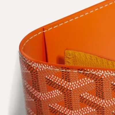 PORTE-PASSEPORT GRENELLE BANDES INITIALES ECO Orange