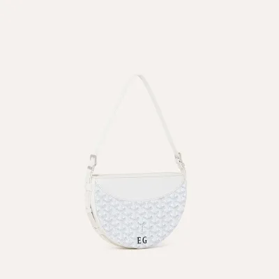 Hirondelle pouch accessory Initials - White