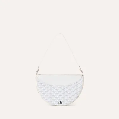 Hirondelle pouch accessory Initials - White