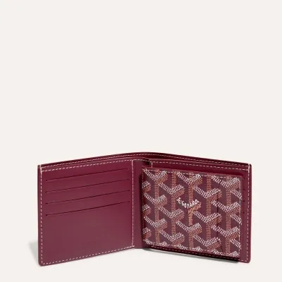 PORTE-CARTES INSERT VICTOIRE BANDES INITIALES ECO 버건디