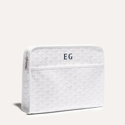 Jouvence GM toiletry bag Initials - White