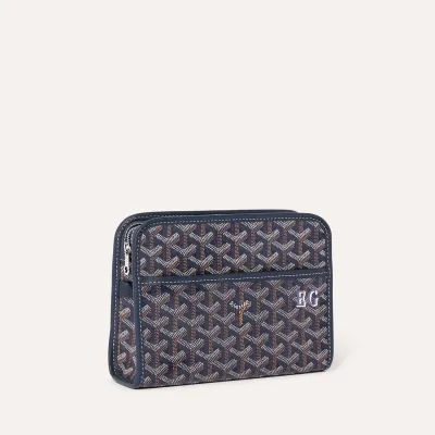Jouvence PM toiletry bag Initials - Navy Blue