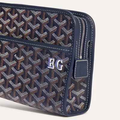 Jouvence PM toiletry bag Initials - Navy Blue