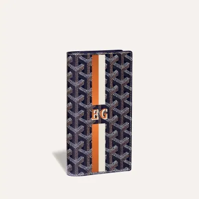 PORTEFEUILLE SAINT LAMBERT PM BANDES INITIALES ECO Navy Blue