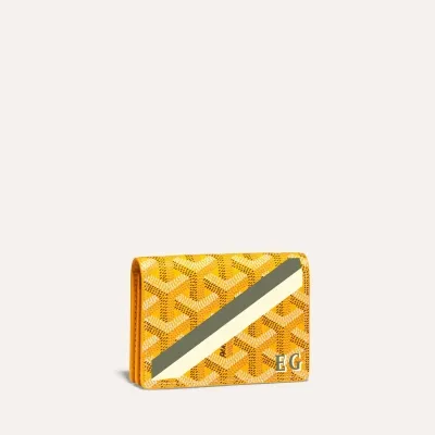 PORTE-CARTES MALESHERBES BANDES INITIALES Yellow