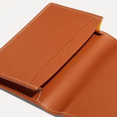 PORTE-CARTES MALESHERBES INITIALES ブラック＆タン