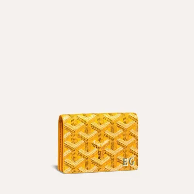 PORTE-CARTES MALESHERBES INITIALES 옐로우