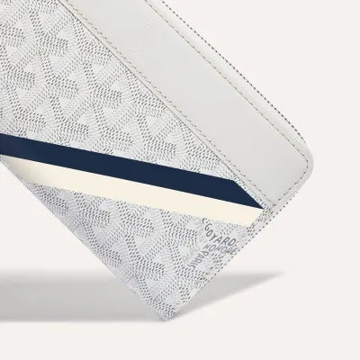 PORTEFEUILLE MATIGNON GM 2 BANDES INITIALES White