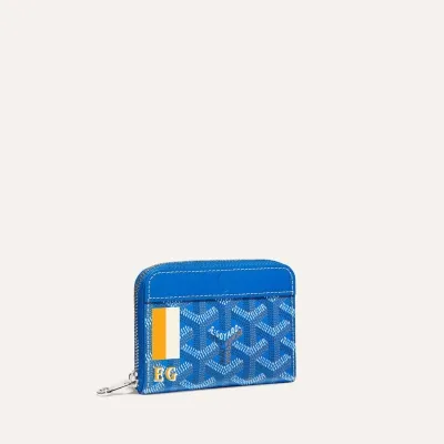 PORTE-MONNAIE MATIGNON MINI BANDES INITIALES Sky Blue