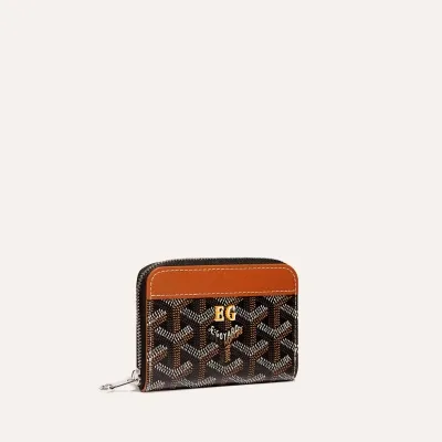 PORTE-MONNAIE MATIGNON MINI INITIALES Black & Tan