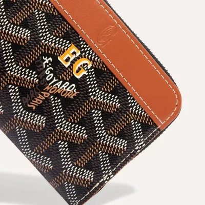 PORTE-MONNAIE MATIGNON MINI INITIALES Black & Tan