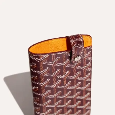 ETUI LUNETTES MONTMARTRE GM BANDES INITIALES ECO 버건디