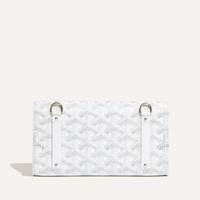 POCHETTE MONTE CARLO MINI 2 BANDES INITIALES ホワイト