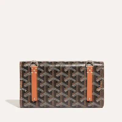 POCHETTE MONTE CARLO MINI 2 INITIALES Black & Tan