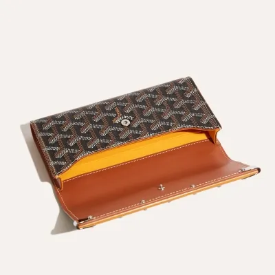 POCHETTE MONTE CARLO MINI 2 INITIALES Black & Tan