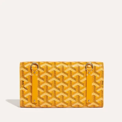 POCHETTE MONTE CARLO MINI 2 INITIALES Yellow
