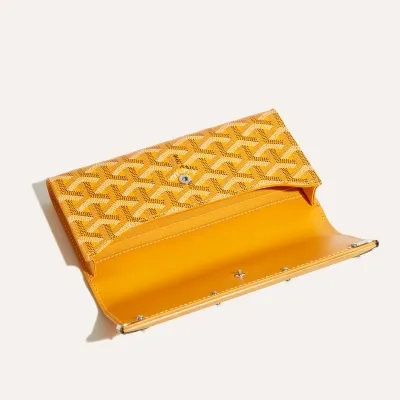POCHETTE MONTE CARLO MINI 2 INITIALES Yellow