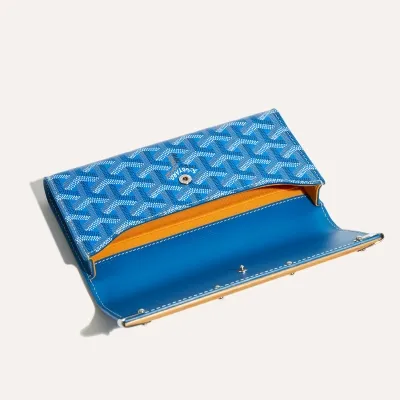 POCHETTE MONTE CARLO MINI 2 INITIALES Sky Blue