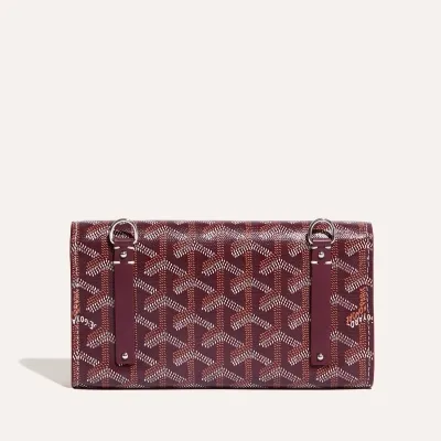 POCHETTE MONTE CARLO MINI 2 INITIALES Burgundy