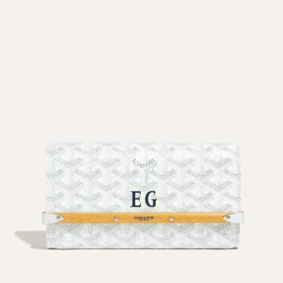 POCHETTE MONTE CARLO MINI 2 INITIALES ホワイト