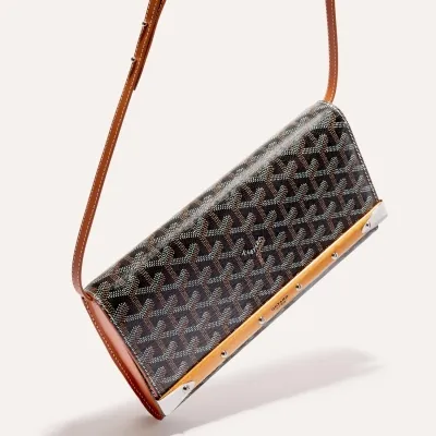 POCHETTE MONTE CARLO 2 PM Black & Tan